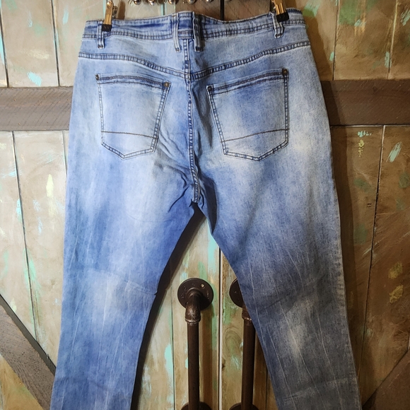 Men's Blue Denim Jeans Paper Denim And Cloth 38×32 - Picture 2 of 2